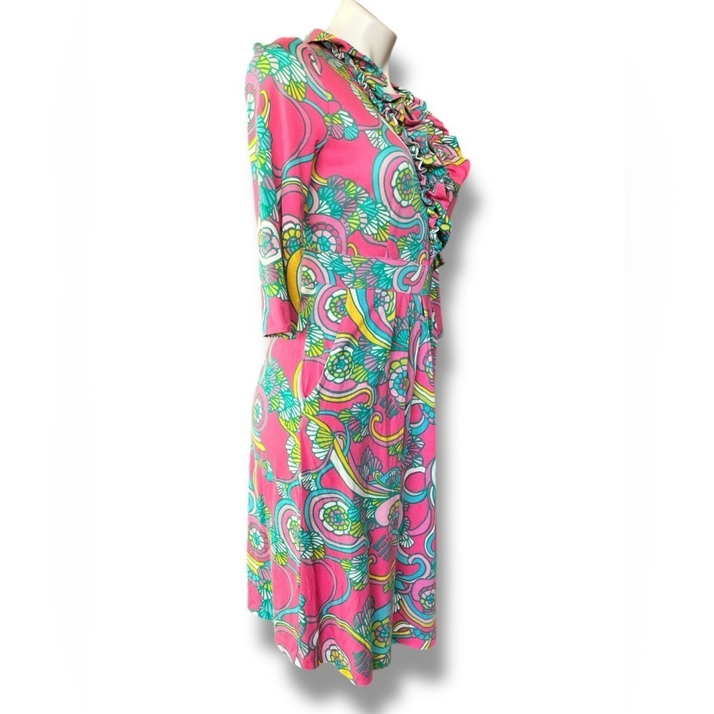 Lilly Pulitzer Shell We Dance Ruffled Wrap Dress XS - Picture 4 of 9
